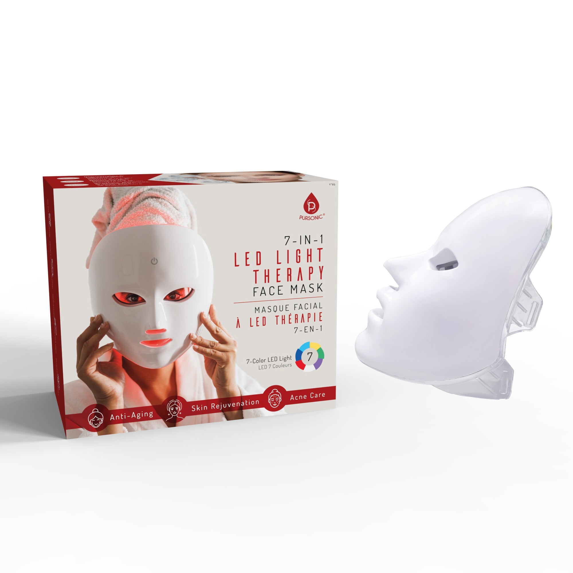 7-in-1 LED Light Therapy Face Mask β Advanced Skincare at Home!