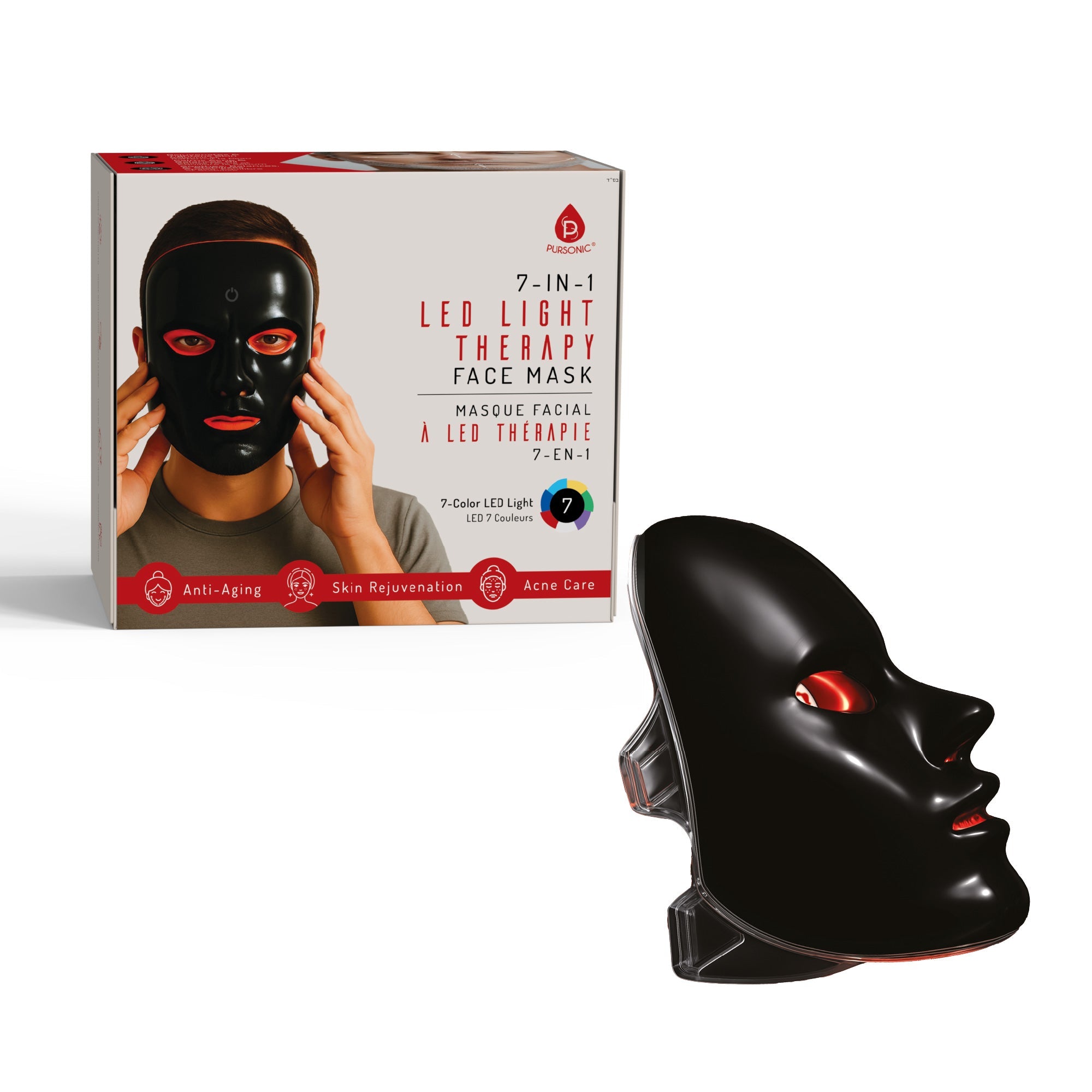 7-in-1 LED Light Therapy Face Mask β Advanced Skincare at Home!