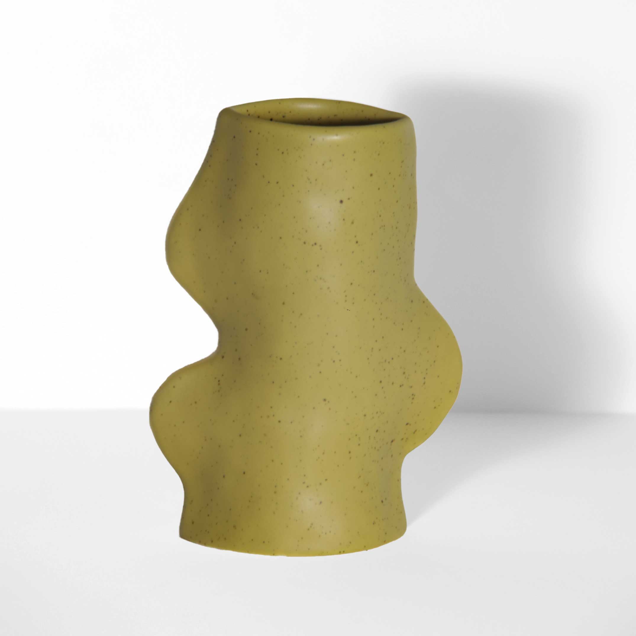 Fluxo Ceramic Vase - Medium Pistachio Green