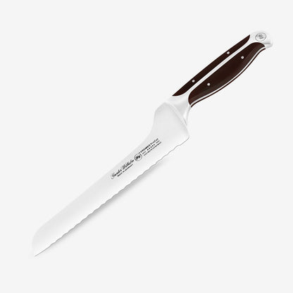 Gunter Wilhelm Premier Offset Bread Knife, 8 Inch | Dark Brown ABS Handle SKU: 30-348-1508