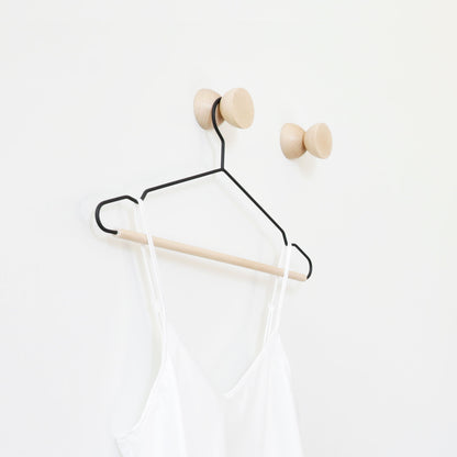 Geometric Beech Coat Hook - Set of 3