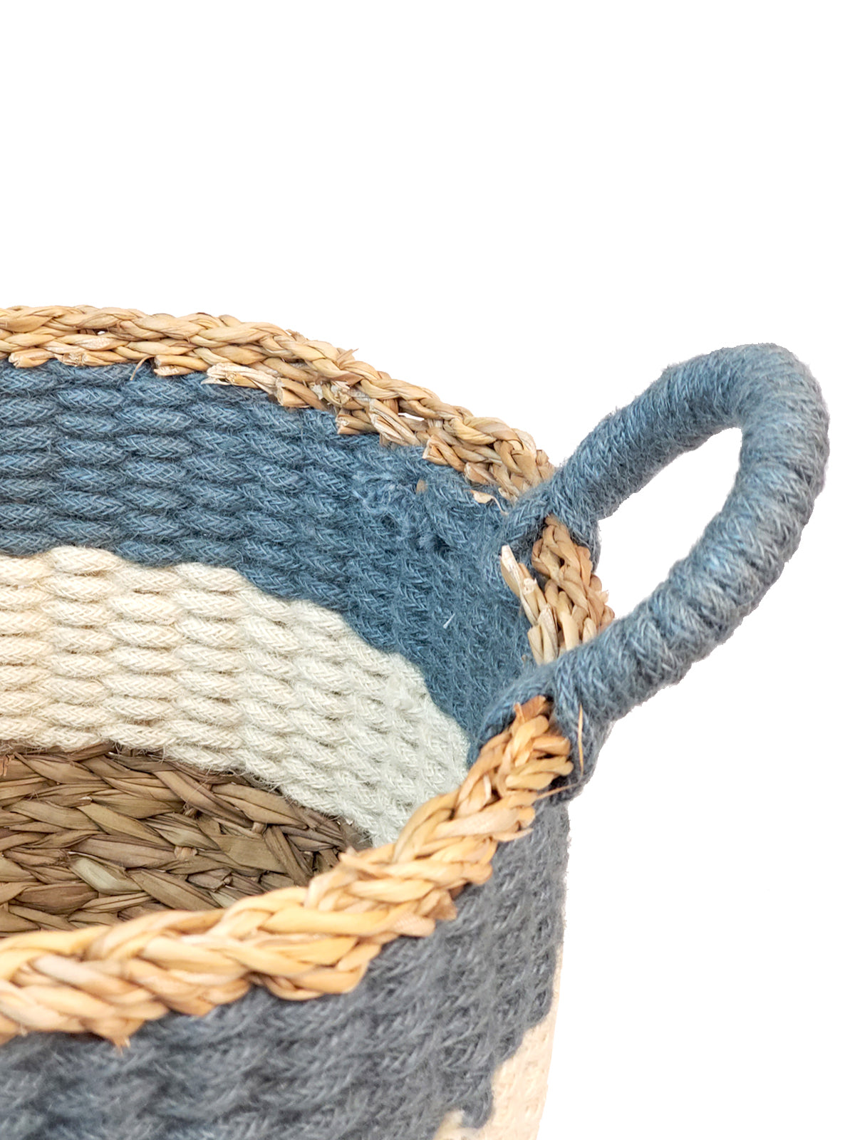 Ula Stripe Basket - Blue