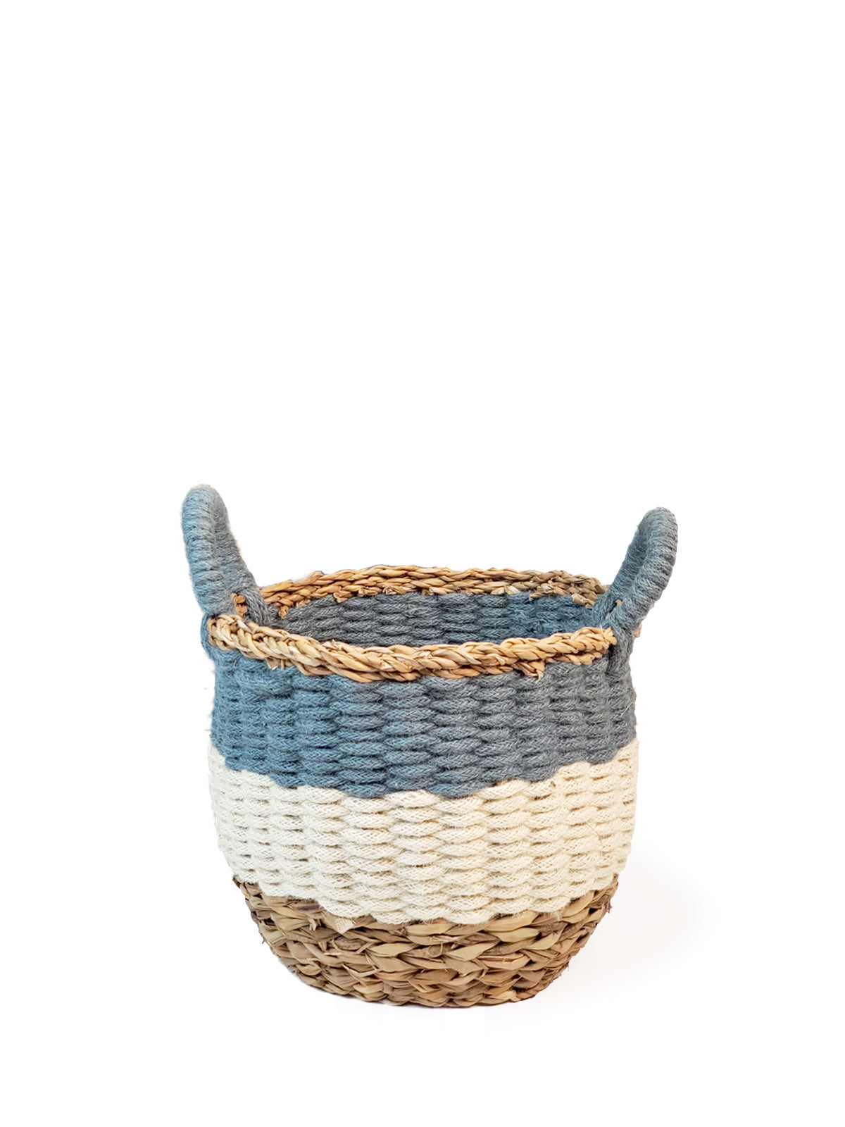 Ula Stripe Basket - Blue