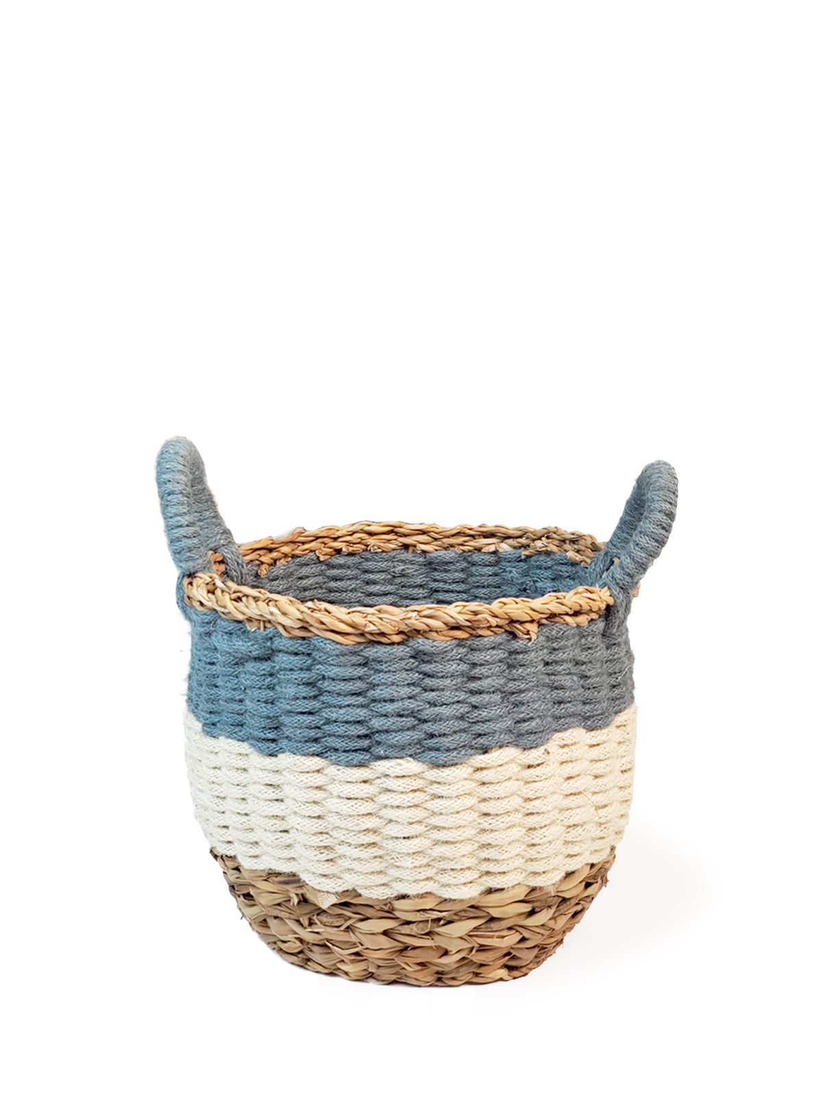 Ula Stripe Basket - Blue
