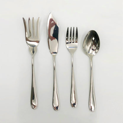Stainless Steel Four (4) Piece Large Serving Set