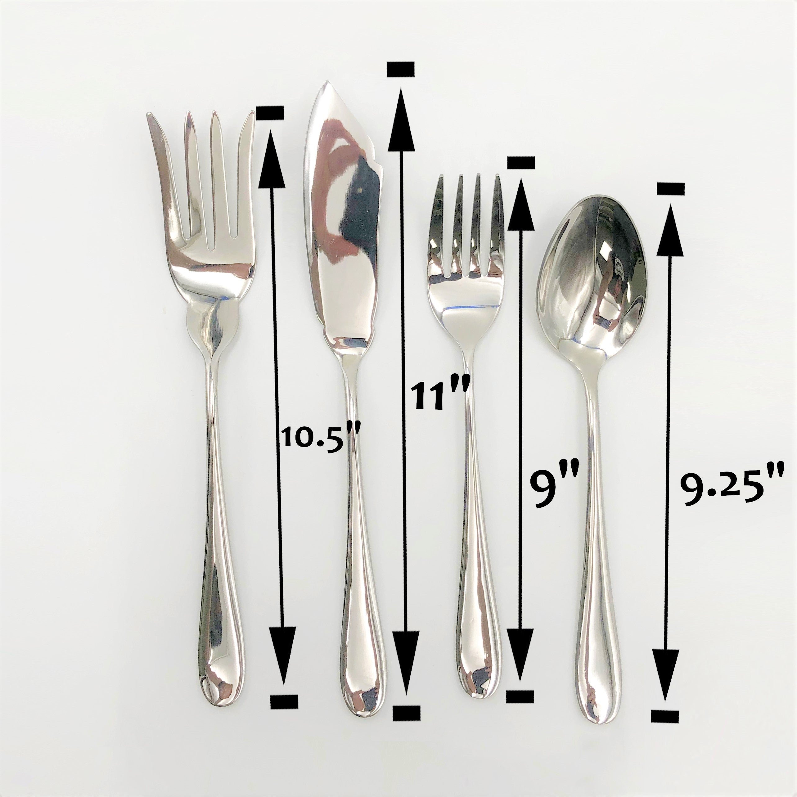 Stainless Steel Four (4) Piece Large Serving Set