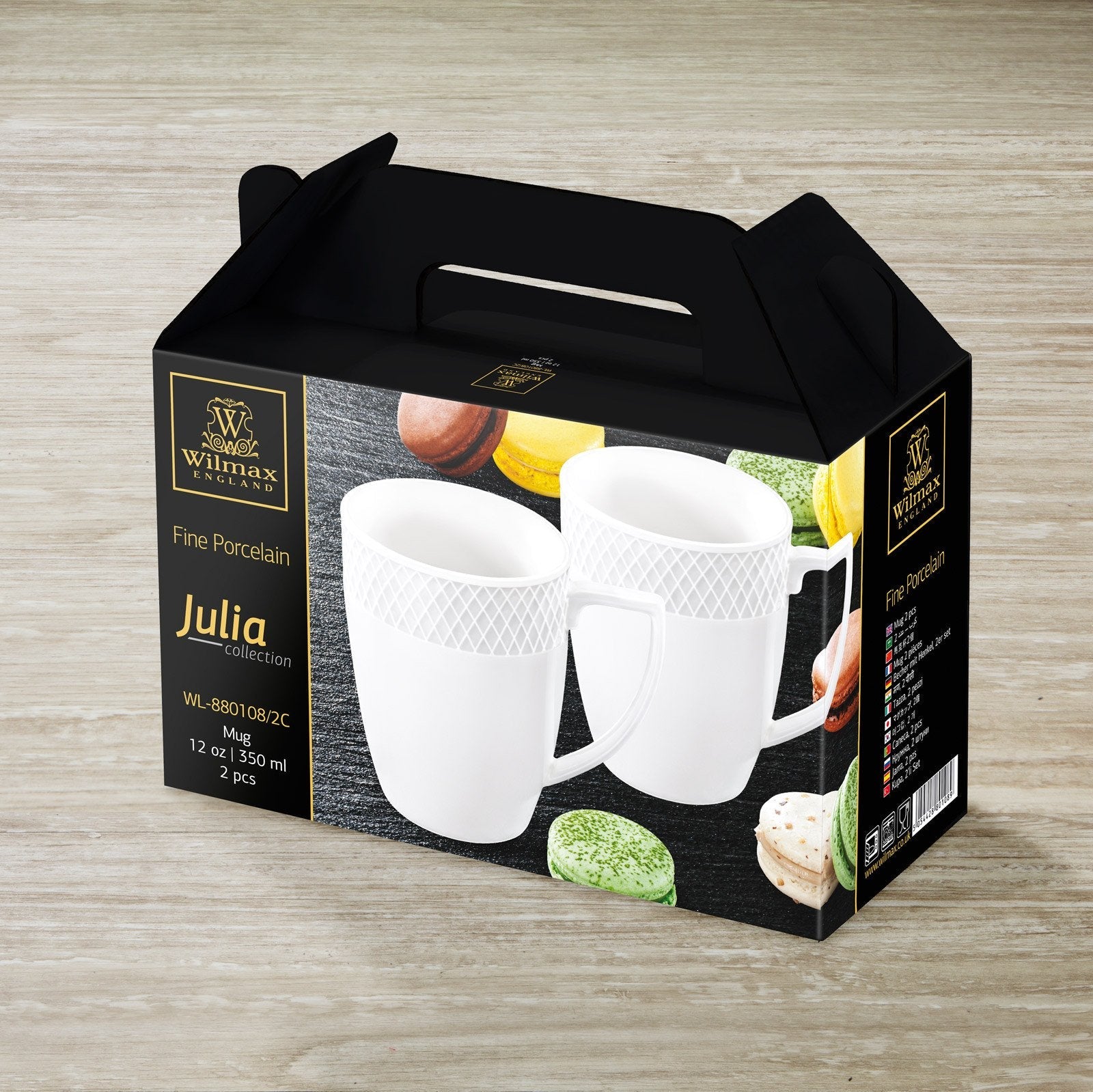 Fine Porcelain White Coffee Mug 12 Oz