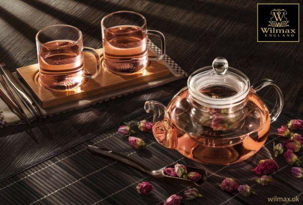 Wilmax Thermo Glass Tea Pot 20 Fl Oz