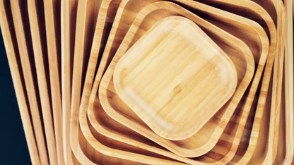 Bamboo Wood Round Platter 14"